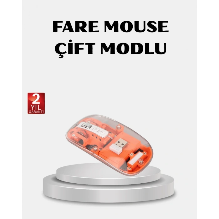 Kablosuz Çift Modlu Mouse – Bluetooth 5.0 + 2.4GHz