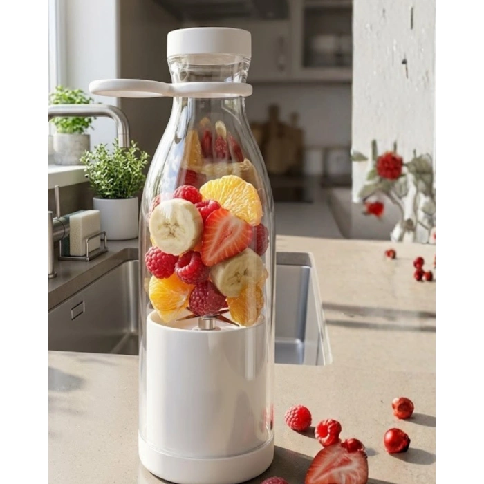 Kablosuz Taşınabilir Blender 380 ml Smoothie Milkshake Meyve Karıştırıcı
