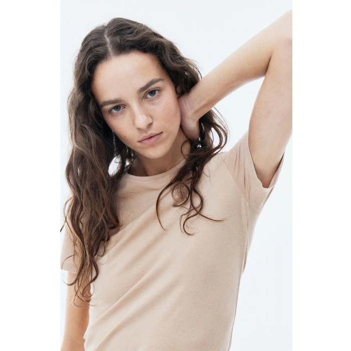 Kadın Bisiklet Yaka Regular Kalıp T-shirt