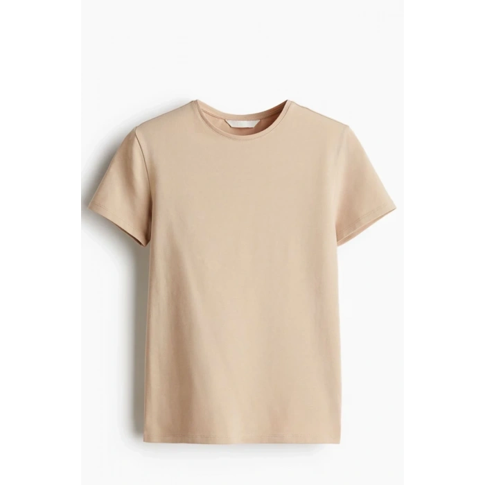 Kadın Bisiklet Yaka Regular Kalıp T-shirt