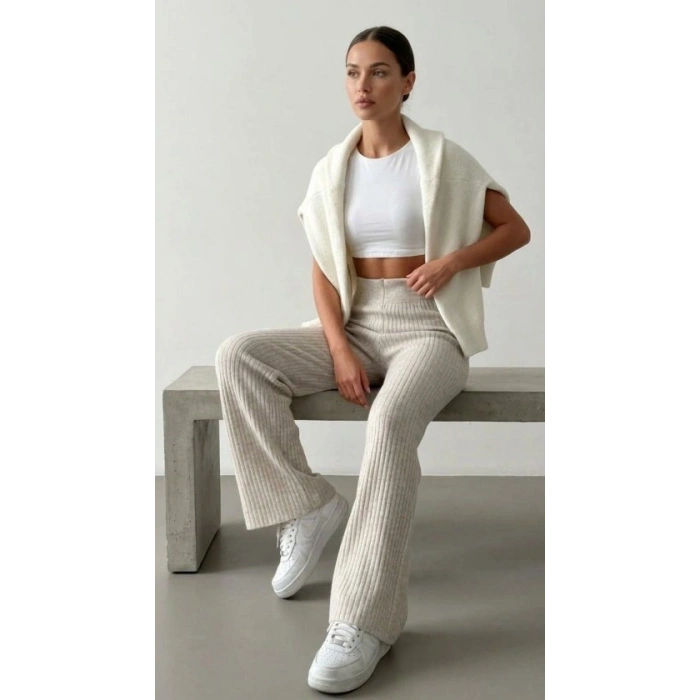 Kadın Kaşkorse Bol Paça Pantolon