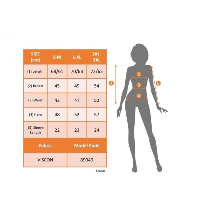 Kadın Kısa Kollu Bisiklet Yaka Viskon Bluz