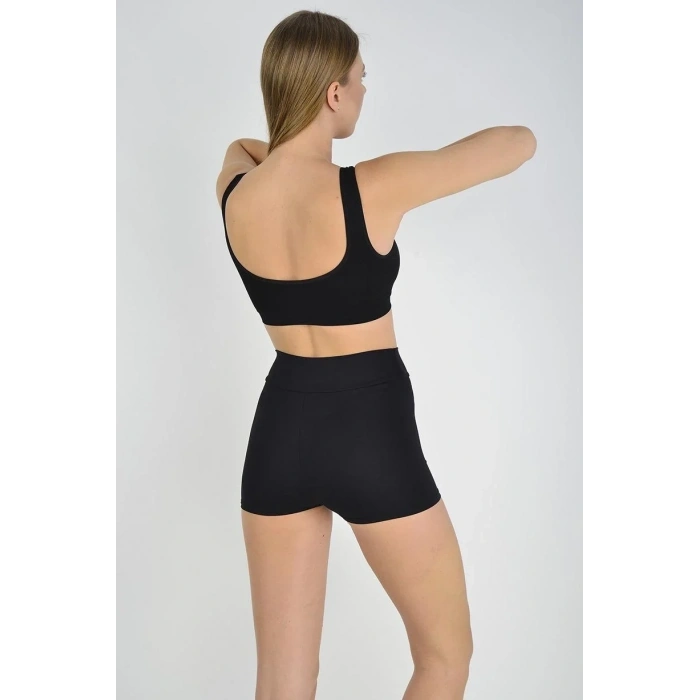 Kadın Sporcu Kısa Şort Boxer Vizon