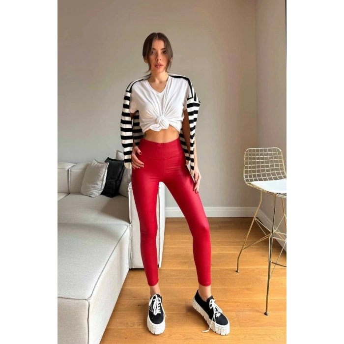 Kadın Yüksek Bel Içi şardonlu Fırsat ürün Toparlayıcı Tayt