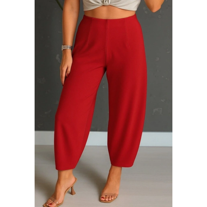 Kadın Yüksek Bel Krep Pantolon