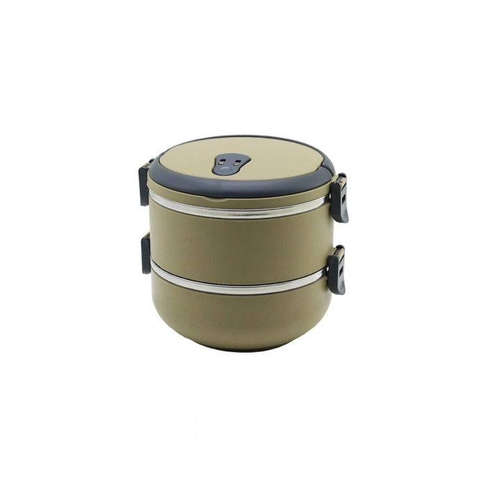 KAHVERENGİ 2Lİ SEFER TASI SAKLAMA KABI 1.2LT