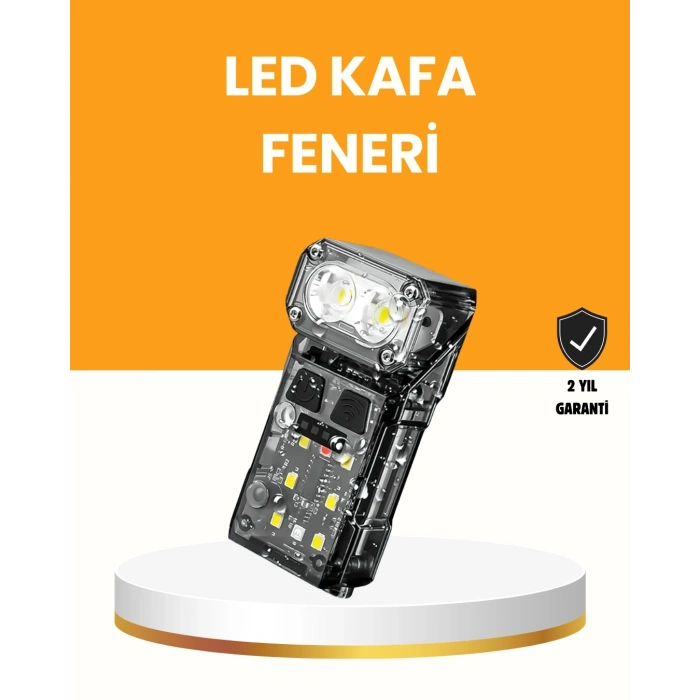 Kamp ve Outdoor İçin LED Far 10 Saat Pil Sensörlü Manyetik