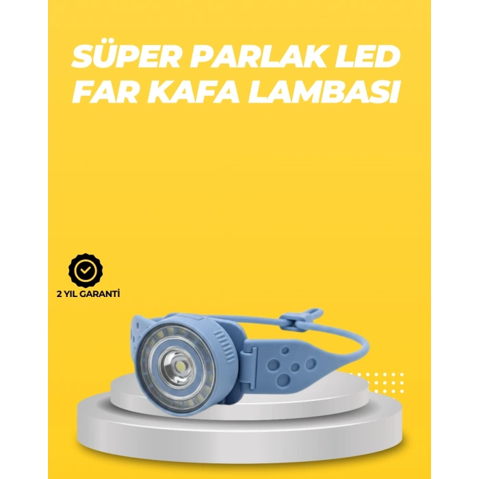 Kampçı Kafa Lambası Su Geçirmez Çok Modlu LED