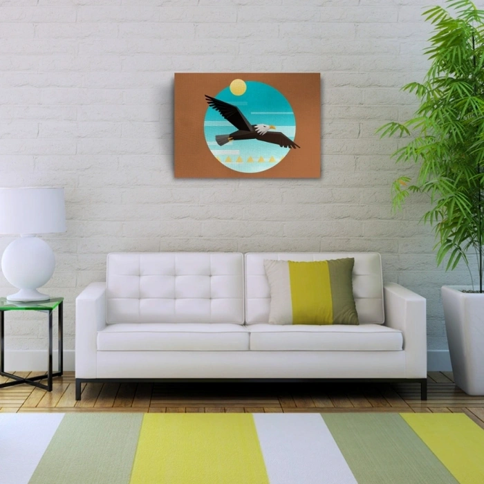 Kartal Figürü Kanvas Tablo 50 x 70