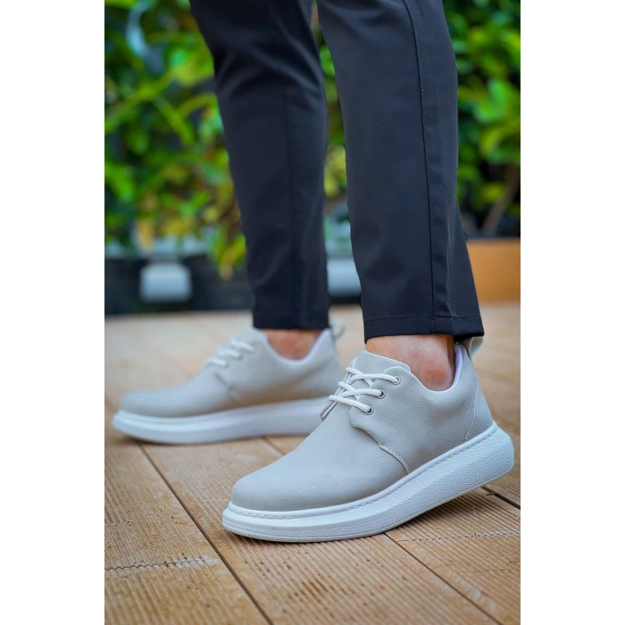 KB-003 Kuback Gri Süet Bağcıklı  Günlük Erkek Ayakkabı