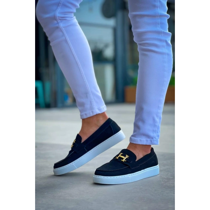 KB-027  Kuback  Bağcıksız Siyah Süet H Günlük Erkek Ayakkabı