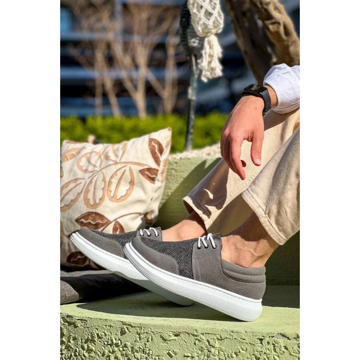 KB-042  Kuback Bağcıklı Gri Günlük Erkek Ayakkabı