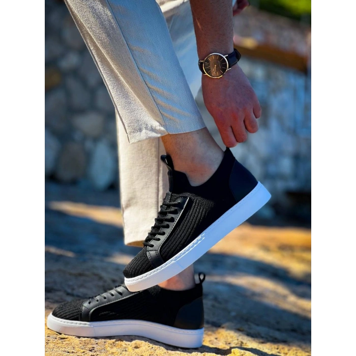 KB-112   Kuback Siyah Triko Bağcıklı  Günlük Erkek  Ayakkabı