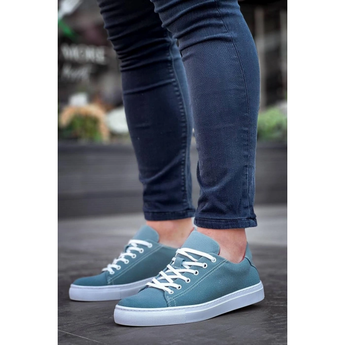 KB-122  Kuback  Bebe Mavi Süet Yüksek Taban Bağcıklı Günlük Erkek Ayakkabı