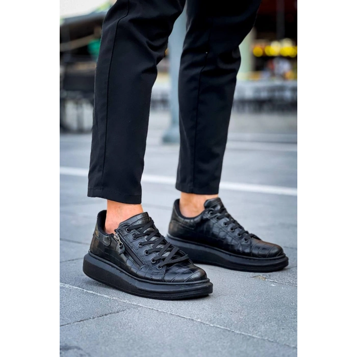 KB-309  Kuback Kömür Fermuar Ve Bağcıklı  Günlük Erkek  Ayakkabı