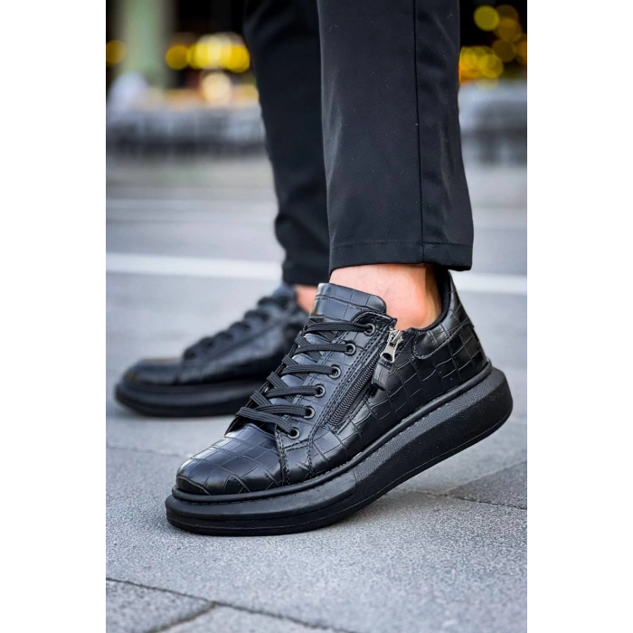 KB-309  Kuback Kömür Fermuar Ve Bağcıklı  Günlük Erkek  Ayakkabı