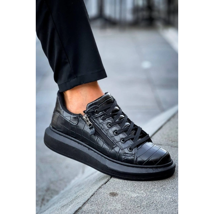 KB-309  Kuback Kömür Fermuar Ve Bağcıklı  Günlük Erkek  Ayakkabı