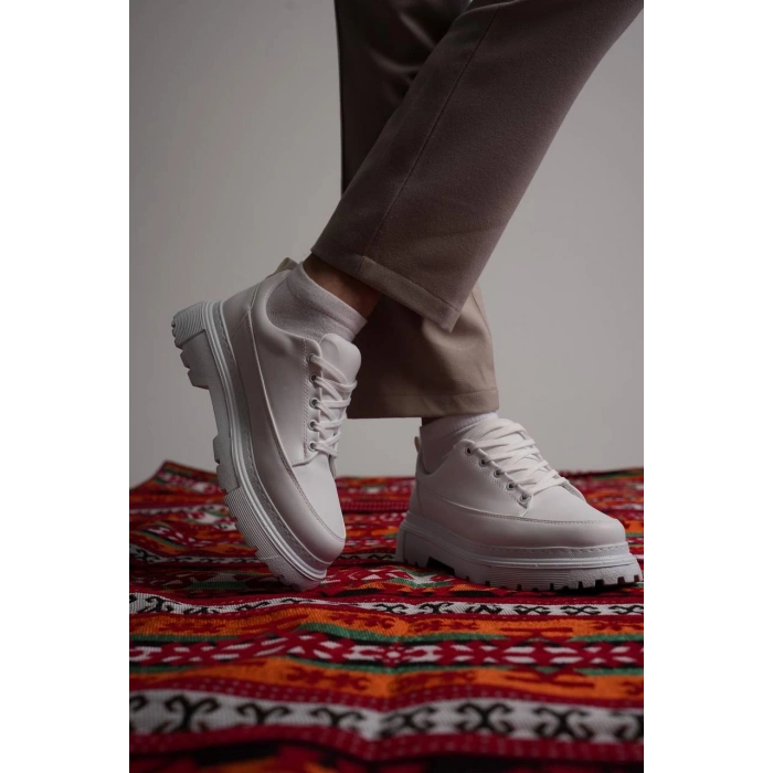 KB-702 Kuback Beyaz Cilt Günlük Erkek Ayakkabı