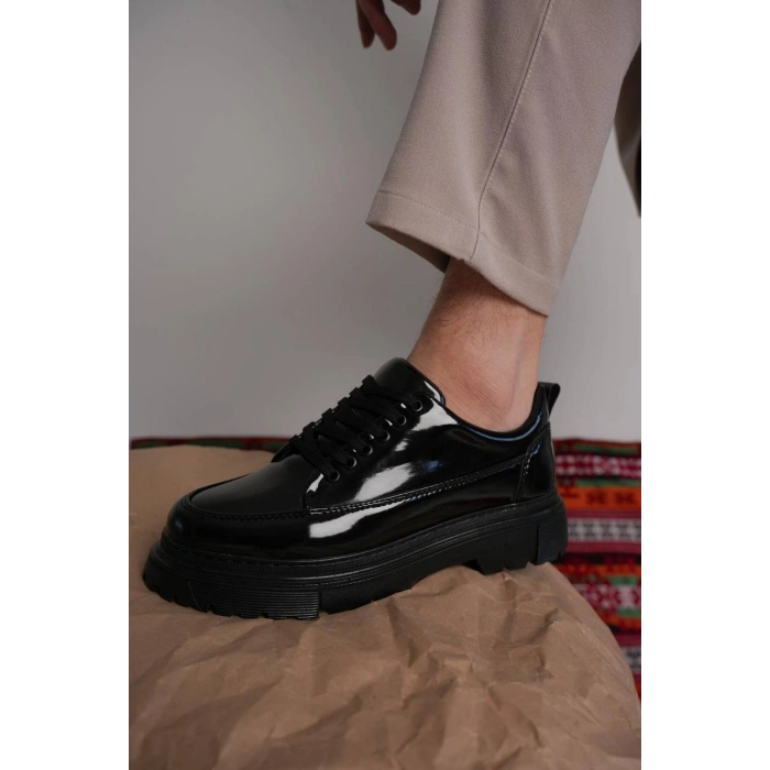 KB-702 Kuback Kömür Rugan Günlük Erkek Ayakkabı