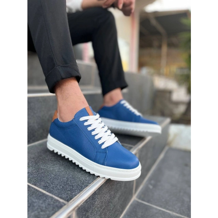 KB-DX2 Kuback Mavi Deri Günlük Erkek Ayakkabı