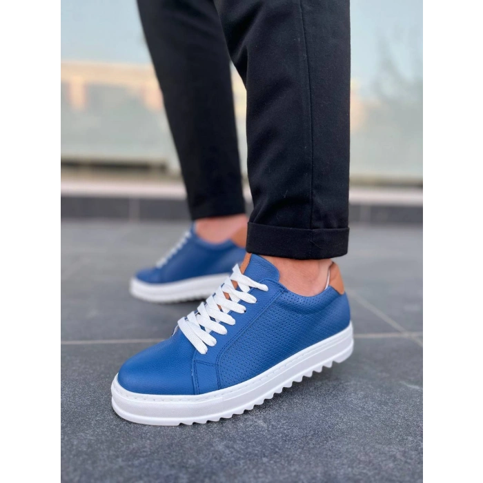 KB-DX2 Kuback Mavi Deri Günlük Erkek Ayakkabı