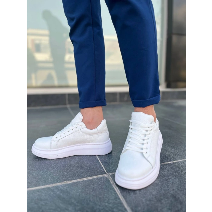 KB-DX46 Kuback Beyaz Deri Günlük Erkek Ayakkabı