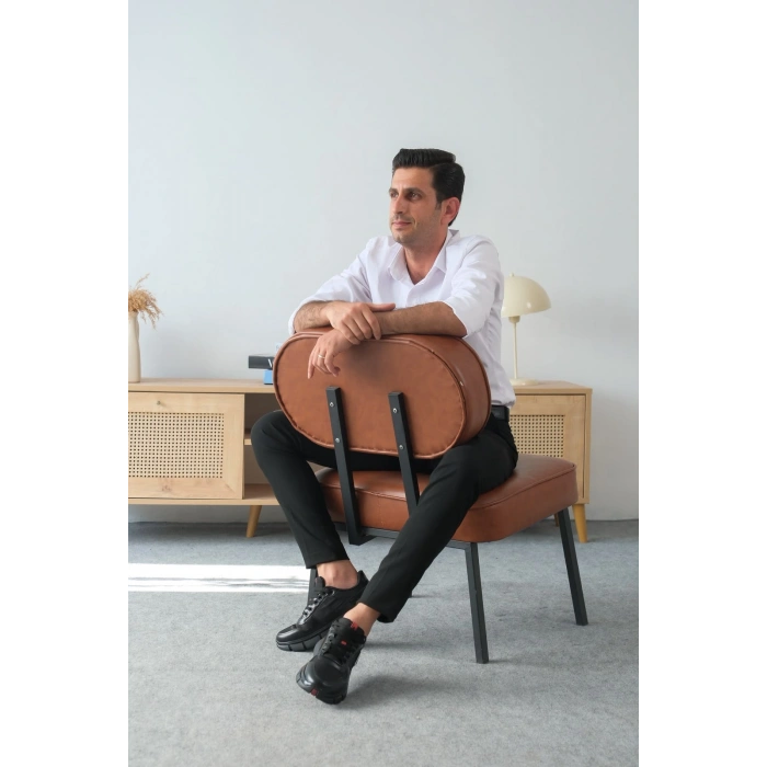 KB-Milano Kuback Siyah Cilt Siyah Jel Taban Bağcıklı Günlük Erkek Ayakkabı