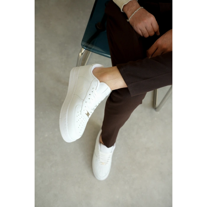 KB-N09 Kuback Beyaz Cilt Günlük Erkek Ayakkabı