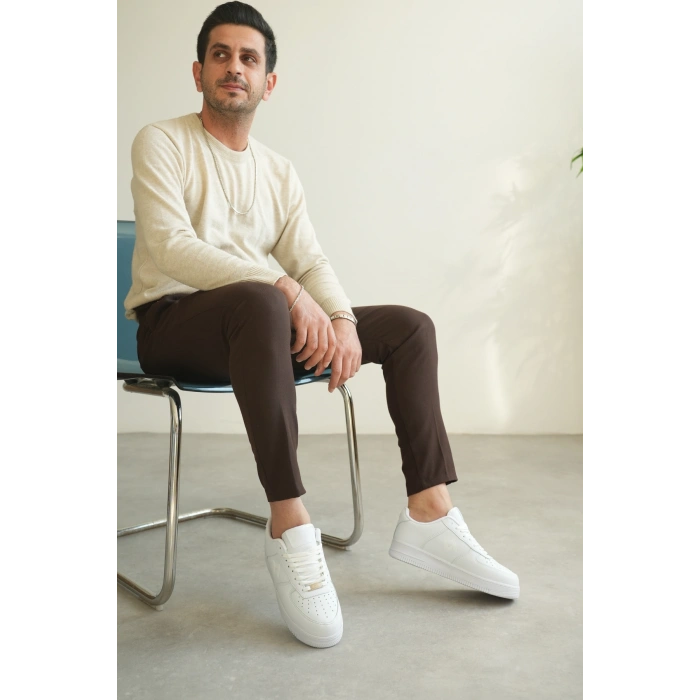 KB-N09 Kuback Beyaz Cilt Günlük Erkek Ayakkabı