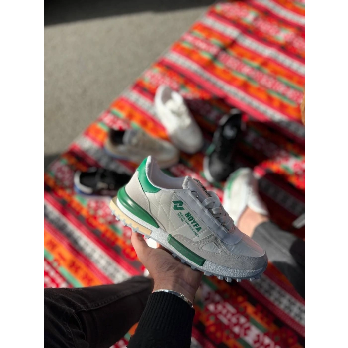 KB-N1 Kuback Beyaz Yeşil Detaylı Günlük Erkek Ayakkabı