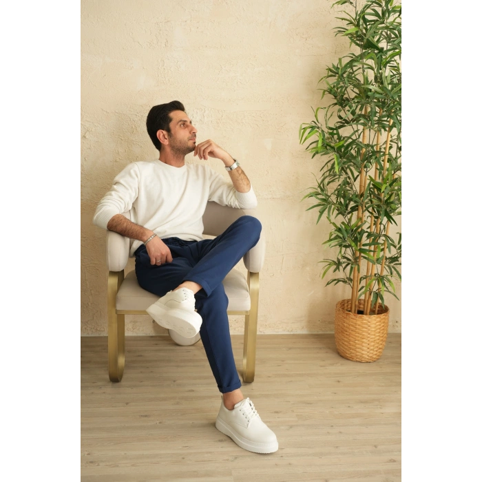 KB-X16 Kuback Beyaz Cilt Günlük Erkek Ayakkabı