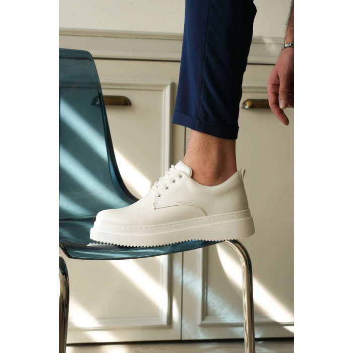 KB-X16 Kuback Beyaz Cilt Günlük Erkek Ayakkabı