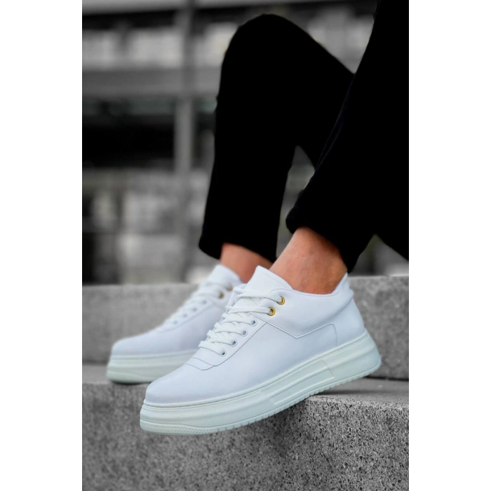 KB-X20 Kuback Beyaz Cilt Günlük Erkek Ayakkabı