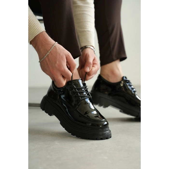 KB-X6 Kuback Kömür Rugan Günlük Erkek Ayakkabı