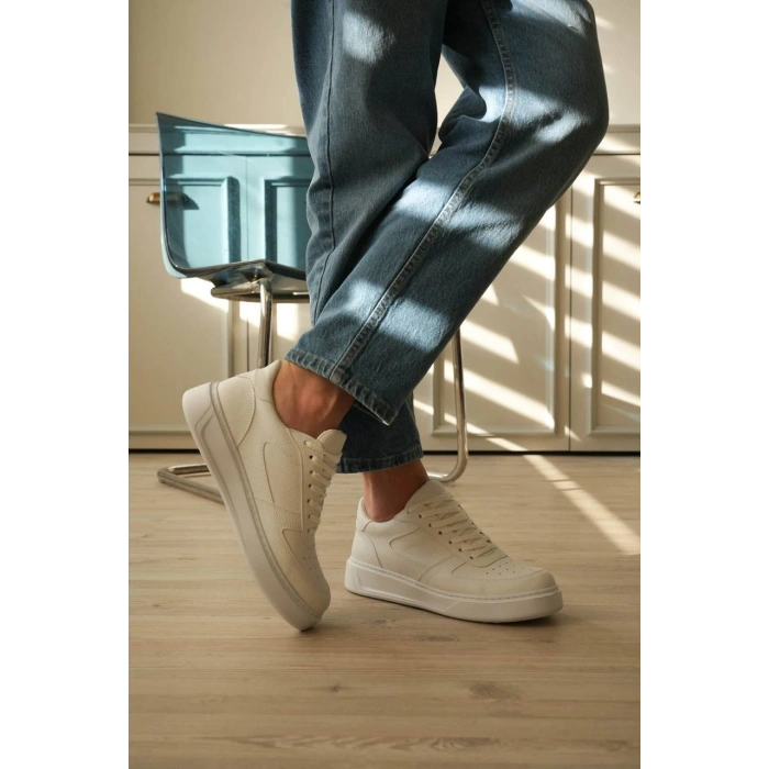 KB-X9 Kuback Beyaz Cilt Günlük Erkek Ayakkabı