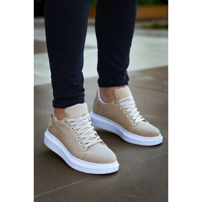 KB047  Kuback Bej Süet Günlük Erkek  Ayakkabı