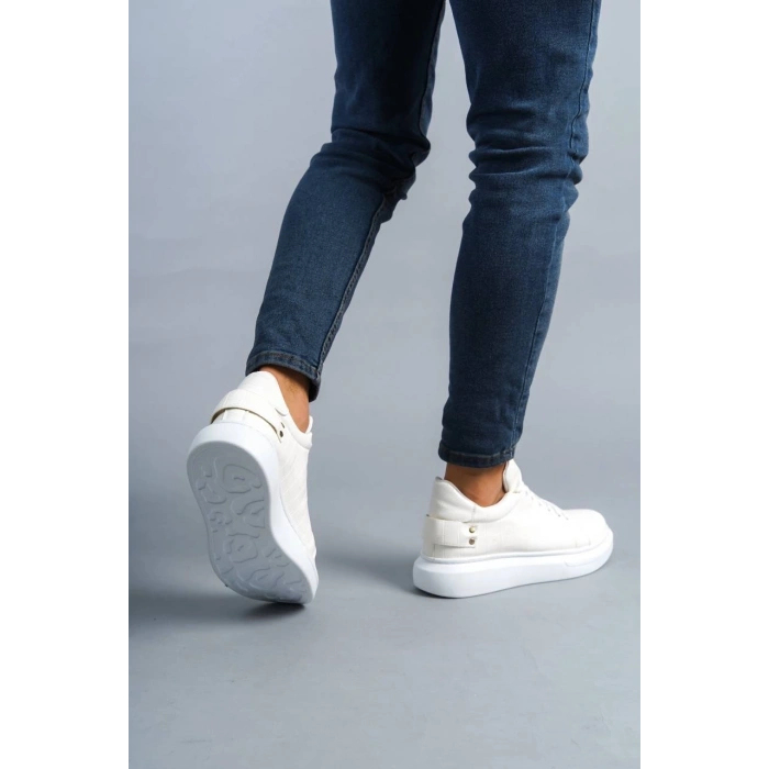 KB047  Kuback Beyaz Crocodile Günlük Erkek  Ayakkabı