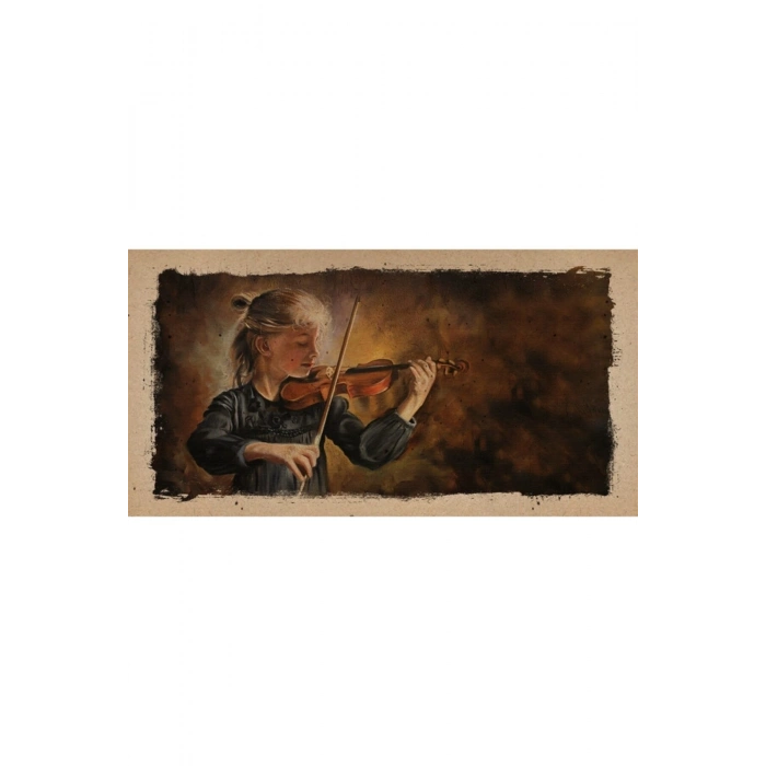 Kemancı Kız Canvas Tablo (60x120)