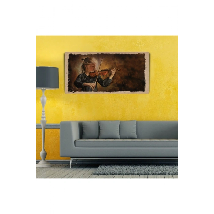 Kemancı Kız Canvas Tablo (60x120)