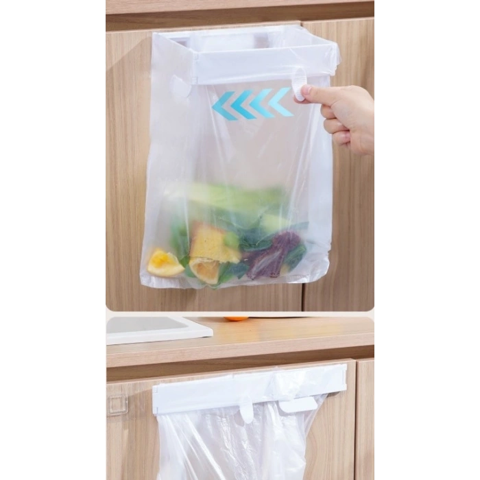 Kendinden Yapışkanlı Katlanabilir Çöp Poşeti Tutucu Aparat