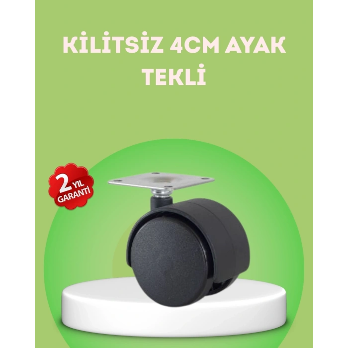 Kilitsiz 4 cm Mobilya Ayağı Tek Adet Pratik ve Dayanıklı