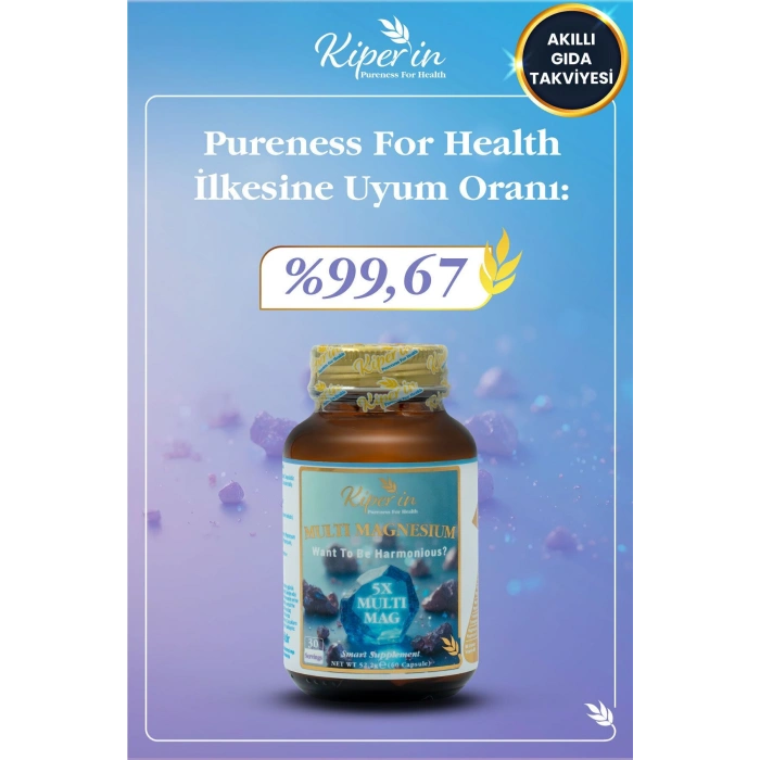 Kiperin 5x Çoklu Magnezyum Taurat Bisglisinat Malat Sitrat L-Treonat Akıllı Gıda Takviyesi 60 Kapsül