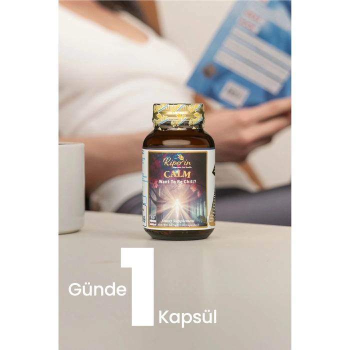 Kiperin Calm Relax Passiflora Safran Valerian HTP İçeren Akıllı Gıda Takviyesi 30 Kapsül