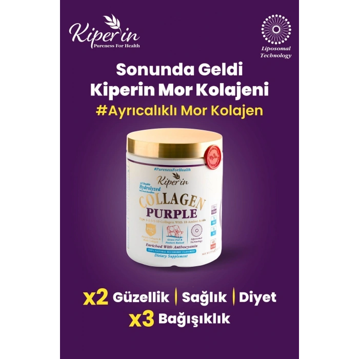 Kiperin Purple Collagen Toz 40 Günlük 575 gr