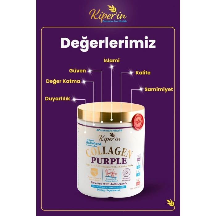 Kiperin Purple Collagen Toz 40 Günlük 575 gr