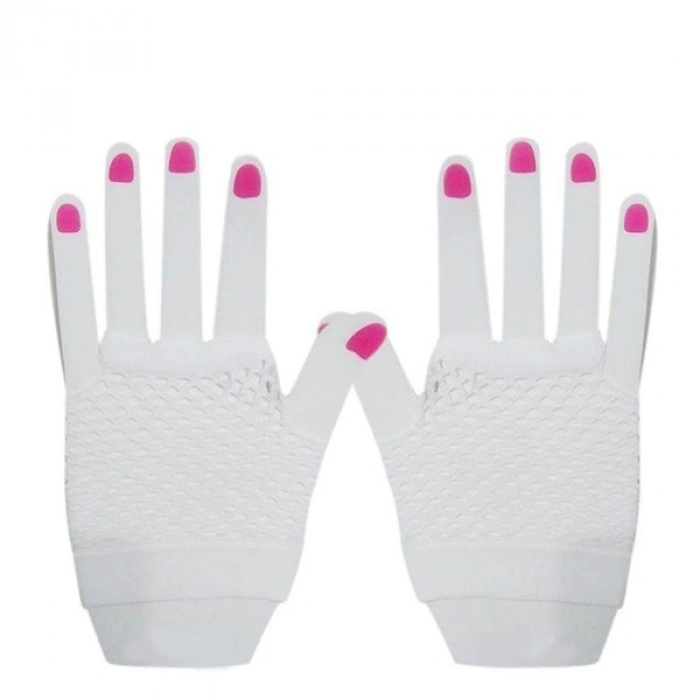 Kısa Beyaz Parmaksız File Eldiven