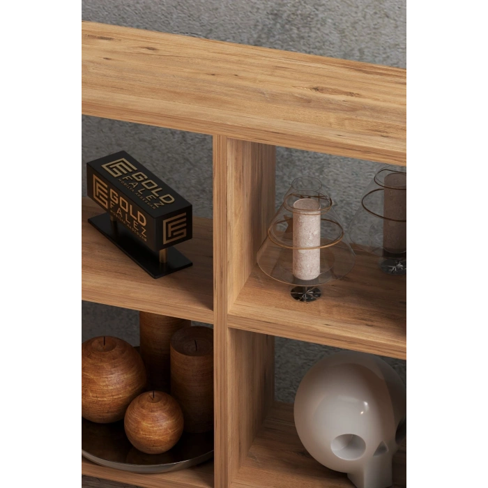 KİTAPLIK ÇOK AMAÇLI MUTFAK RAF DOLAP  9 BÖLMELİ ATLANTİK ÇAM