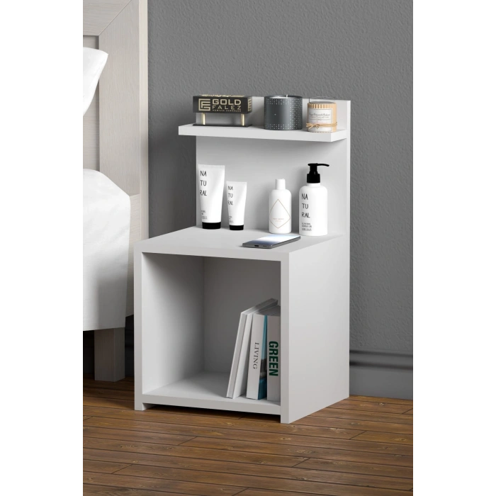 Komodin Raf Salon Ofis Dolabı Beyaz