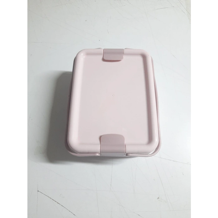 Kulplu Beslenme Kabı  2 Bölmeli Mandallı Diyet Kabı -Çatal Kaşık Dahildir