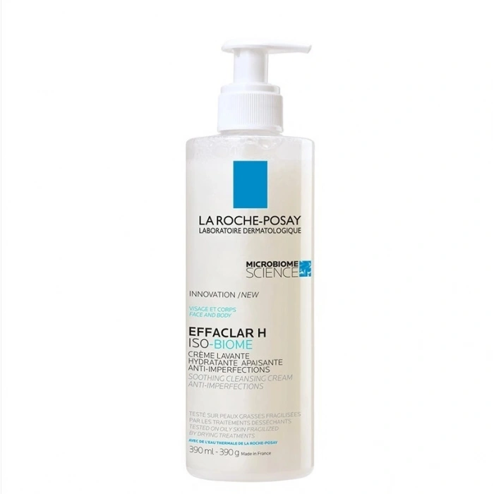 La Roche Posay Effaclar H ISO-Biome Lavant Kurutucu Etki Altındaki Yağlı ve Hassas Ciltler Için Yatıştırıcı ve Temizleyi 390 ml